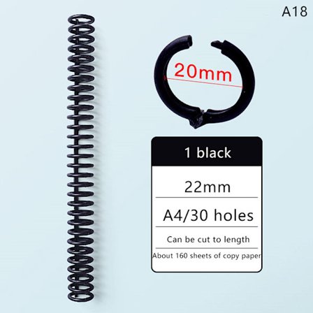 30 hål plastspiralringar för brevpapper för A4-papper