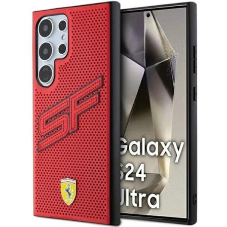 Ferrari Galaxy S24 Ultra Mobilskal Big SF Perforated - Röd