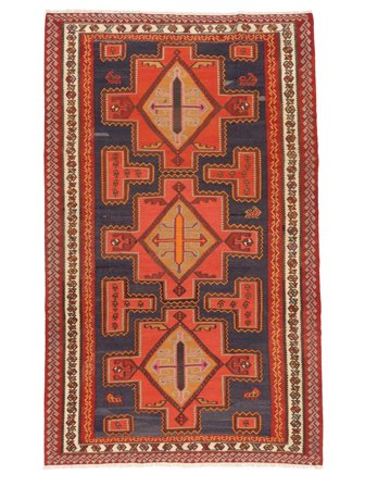194X317 Tapis D'orient Kilim Vintage Rouge Foncé/Marron (Laine, Perse/Iran)