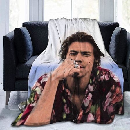 Harry-Styles ultra-blødt mikrofleecetæppe, sengetøj, hudvenligt, behageligt, flannel fleece tæpper -X218