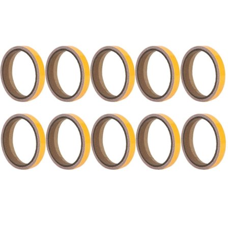 10 stk. selvklebende selvlysende tape, scene fluorescerende fosforescerende sklisikker klistremerke (oransje gul 1 cm x 3 meter)