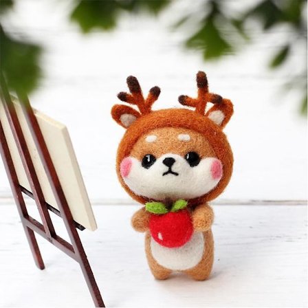 Set Torrfiltsömnadssats Sagaull Set med filtnålar Verktygsstartsats för nålfilt självpyssel juldocka De