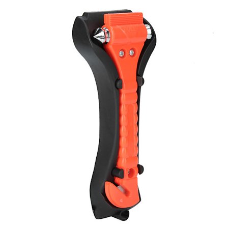 2 i 1 ABS Multifunktionel Sikkerhedssele Skærer Flugt Vinduesknuser Bil Nød Sikkerhedshammer med Beslag