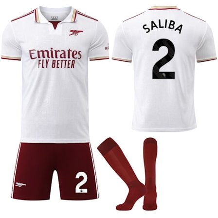 2025-2026 Nya Säsongen Arsenal Bortaställ Barn Vuxen Fotbollströja No.2 SALIBA