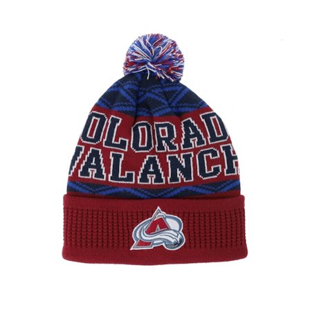 Kinder Outerstuff - NHL Rot pom Mütze - Kinder Colorado Avalanche NHL Beanie Red/Blue Pom @ Hatstore