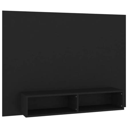 Vidaxl Väggmonterat Tv-skåp Svart 120x23,5x90 Cm Konstruerat Trä Svart