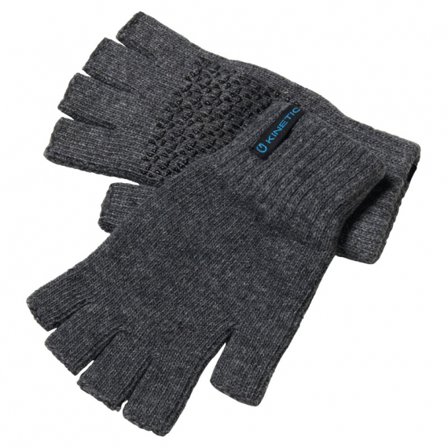 Kinetic Wool Glove Half Fingers Grey - L/XL