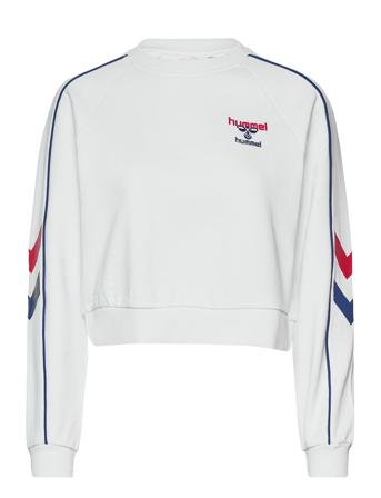 Hmlic Durban Woman Crop Sweatshirt Sweatshirt Trøje Hvid Hummel