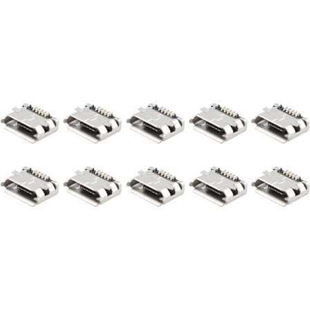 10-pack Micro USB Typ B Honkontakt 180 Grader 5-polig SMD SM