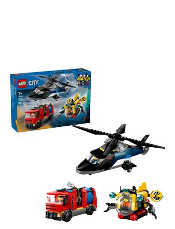 LEGO Remix – Helikopter, Brandbil Og Ubåd 60462 - Multi/patterned - ONE SIZE