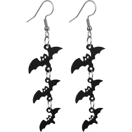 Halloween-örhängen för kvinnor, fladdermusörhängen Halloween Hoop-örhängen Hängande örhängen Akryl Punk Halloween Droppörhängen