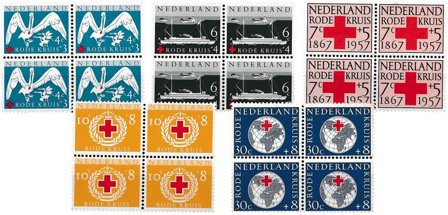 Holland 1957 - NVPH 695-699 - 4-blok - Postfrisk