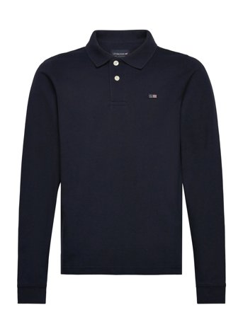 Lexington Clothing Jackson Long Sleeve Polo Pique Shirt - Navy - 176