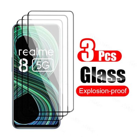 HD-glas för Realme 7 5G härdat skyddsglas skärmskydd full täckning säkerhet silkeslen film