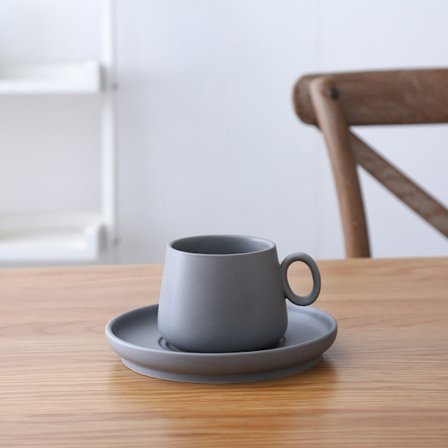 Kaffekoppar med bricka Porslin Te Matt keramik fat Mugg Macaron Hemtillbehör