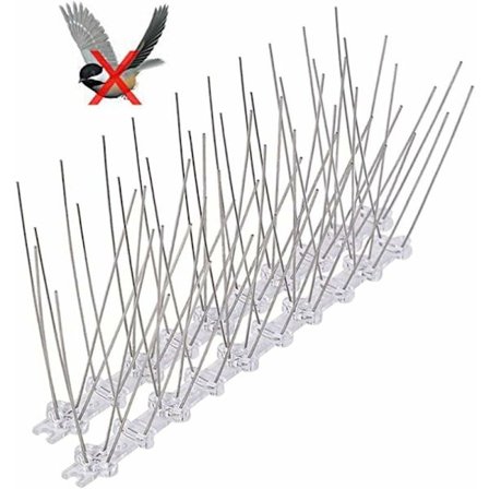 2 stk. fuglespyd til duer, rustfrit stål fuglespyd, anti-fuglespyd, anti-due-spyd fuglerepellentspyd, til tag, vægge, fugle