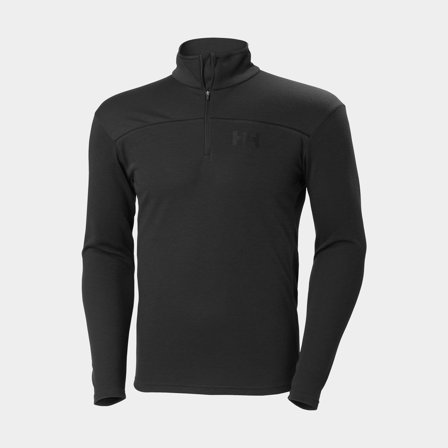 Pulóver / jersey de media cremallera Helly Hansen HP 1/2 Zip Pullover, Ebony, hombre, X-Large