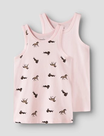 name it Nmftank Top 2P Ballerina Horse Noos - Pink - 86