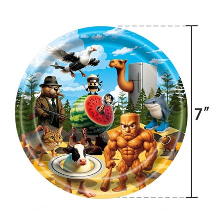 Italialainen Brainrot Tung Tung Sahur Tralalo Lasten Syntymäpäiväjuhlatarvikkeet Ilmapallo Astiasto Kuppi Lautanen Banneri Lelu Lahjakoristesetti-