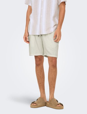 ONLY & SONS Onstel Linen Latham 0257 Shorts Noos - Beige - M