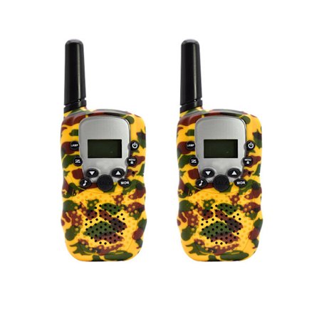 Gul Camouflage Walkie Talkie 3km Lang Rækkevidde, Udendørs Campingspil Bedste Gaver til Børn