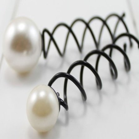 20st Pearl Spiral Hårklämma Twist Braiders Barrette Svart