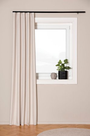 Hasta - Mörkläggningsgardin Nova 132x250cm - Beige - Veckbandslängder - 132X250 - Från Homeroom