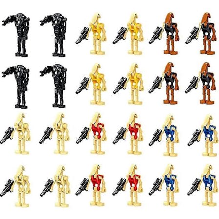 24 stk. Star Wars Battle Droids Byggeklosser Sett Mini Actionfigurer Dukkesamling Leker Dekor Bursdagsgave (LGL)