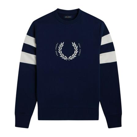 Fred Perry Bold Tipped Sweatshirt Blå, Herre Sweatshirts