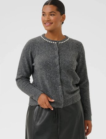 Kaffe Curve Kcroxia Cardigan - Grey - S