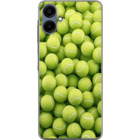 Kompatibel Mobilcover til Samsung Samsung Galaxy A06 Mønster af grønne tennisbolde i høj detalje, sporty motiv med gentagende tekstur og stærke fa