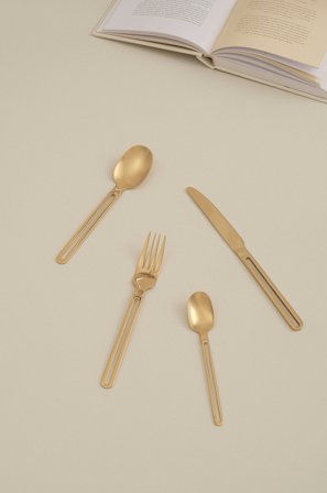 Jotex - Bestikksett 24-pakning Gull - DORIAN - Kjøp Bestikk hos Jotex