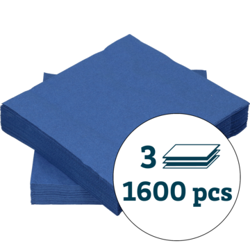 Serviett 3-Lag Mørkeblå 33x33