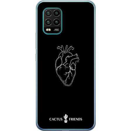 Kompatibelt Mobilskal till Xiaomi Xiaomi Mi 10 Lite 5G Kaktus och Vänner - Midnatt Anatomi Hjärta