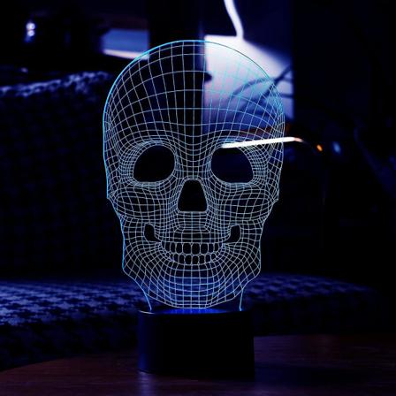 Barns nattlampa Pojke Flicka Dekoration Led 3d Illusioner Lampa Ljus Flerfärgad Hemmakontor USB kabel 7 färger Ändra jul Födelsedagspresent, Guita