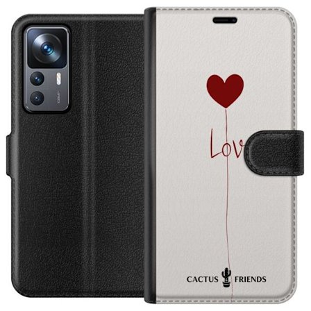 Kompatibel Tegnebogsetui til Xiaomi Xiaomi 12T Cactus and Friends - Love Balloon Minimal