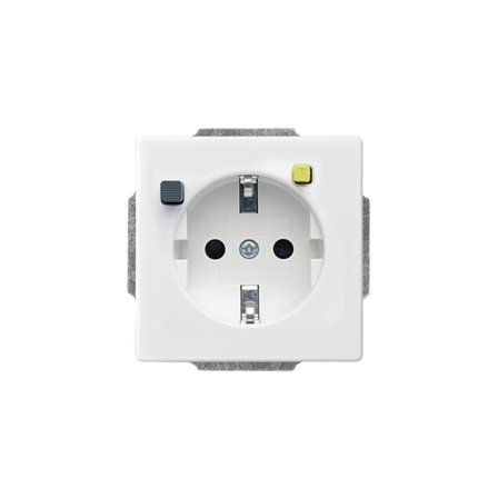 ABB 2CCF019491R0001 Stikkontakt 1-veis, innfelt, jordfeilbryter, Strømbrytere & vegguttak