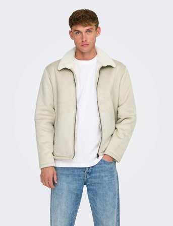 ONLY & SONS Onsroyce Shearling Jacket Otw - Cream - L
