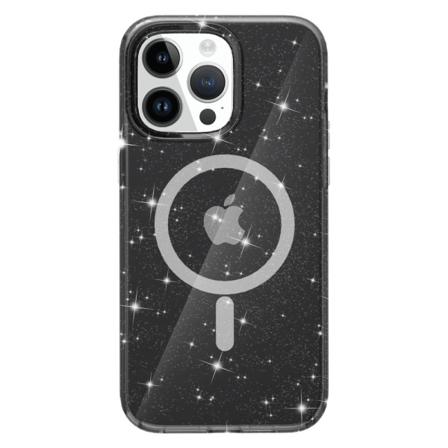 Kimalteleva MagSafe-kuori iPhone 14 Pro Max - läpinäkyvä musta