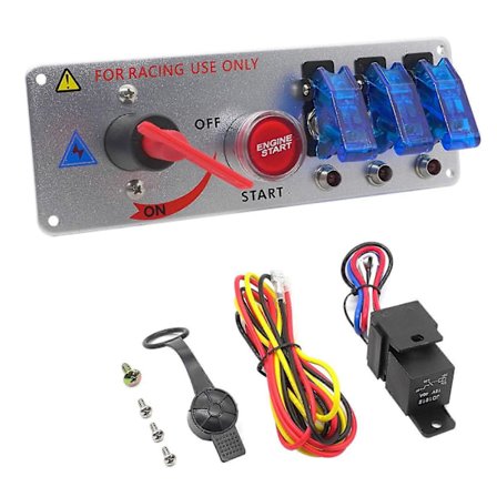 Bil 12V Én-knaps Start Hovedafbryder Panel Racing Modificeret Led Tændingsafbryder Motor Start-stop