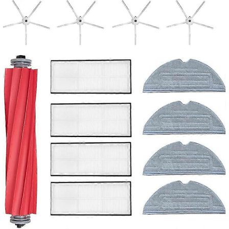 Roborock S7 Reservedele Tilbehørssæt Hovedrullebørste Sidebørster Hepa Filter Moppeklude_Kvalitetsgave