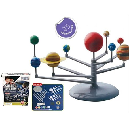 DIY solsystem 9 store planeter leketøy med maling og pensel ni planeter eksperimentprosjekt modell barn læring utdanning vitenskap leketøy