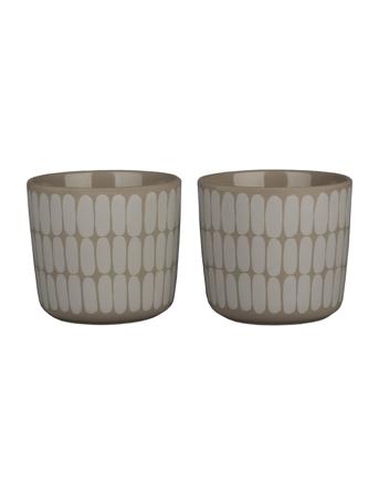 Alku Cup 2 Dl W/Out H 2 Pcs Home Tableware Cups & Mugs Coffee Cups Beige Marimekko Home