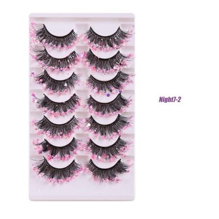 7 paria Glitter Lashes Night Luminous tekoripsiä NIGHT7-2 Night7-2