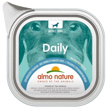 Almo Nature Daily Menu Cibo Umido Merluzzo E Fagiolini Cani