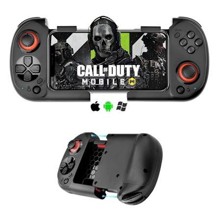 Mobil spillkontroller for iPhone, Android, direkte avspilling, bærbar Bluetooth mini-kontroller spillkontroller joystick med magnetisk lagring for 