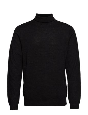 Konrad Merino Roll Neck Knit Knitwear Turtlenecks Svart Casual Friday