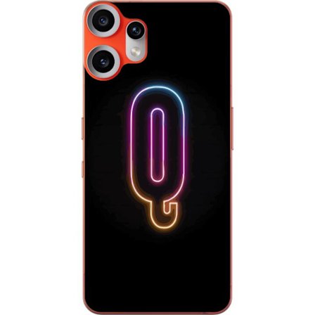 Kompatibelt Mobildeksel til Nothing Nothing CMF Phone 2 Pro Minimalistisk neonbokstav Q i skinnende farger mot mørk bakgrunn