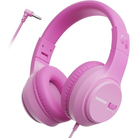 HK07 Studielurar för barn med sladd för skola Stereoljud 3,5 mm Jack Trådbundna Over-Ear-hörlurar för barn Pojkar Flickor Gåvor