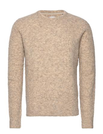 Jprblafab Knit Crew Neck Strikket Trøje Med Rund Hals Beige Jack & J S